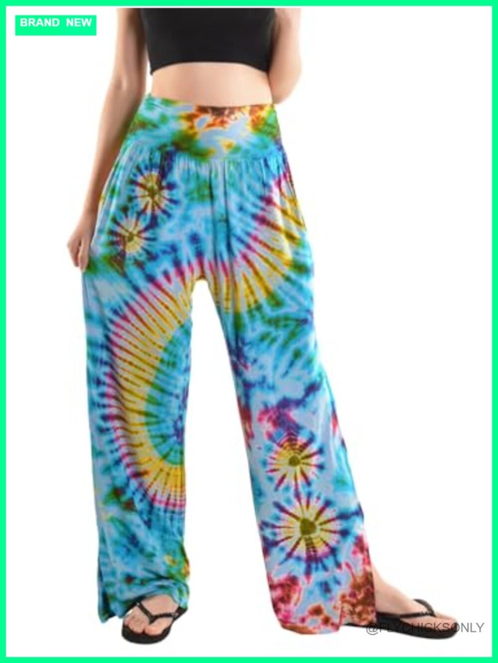 Wide Leg Yoga Pants High Waist Slit Leg Sweatpants with Pockets